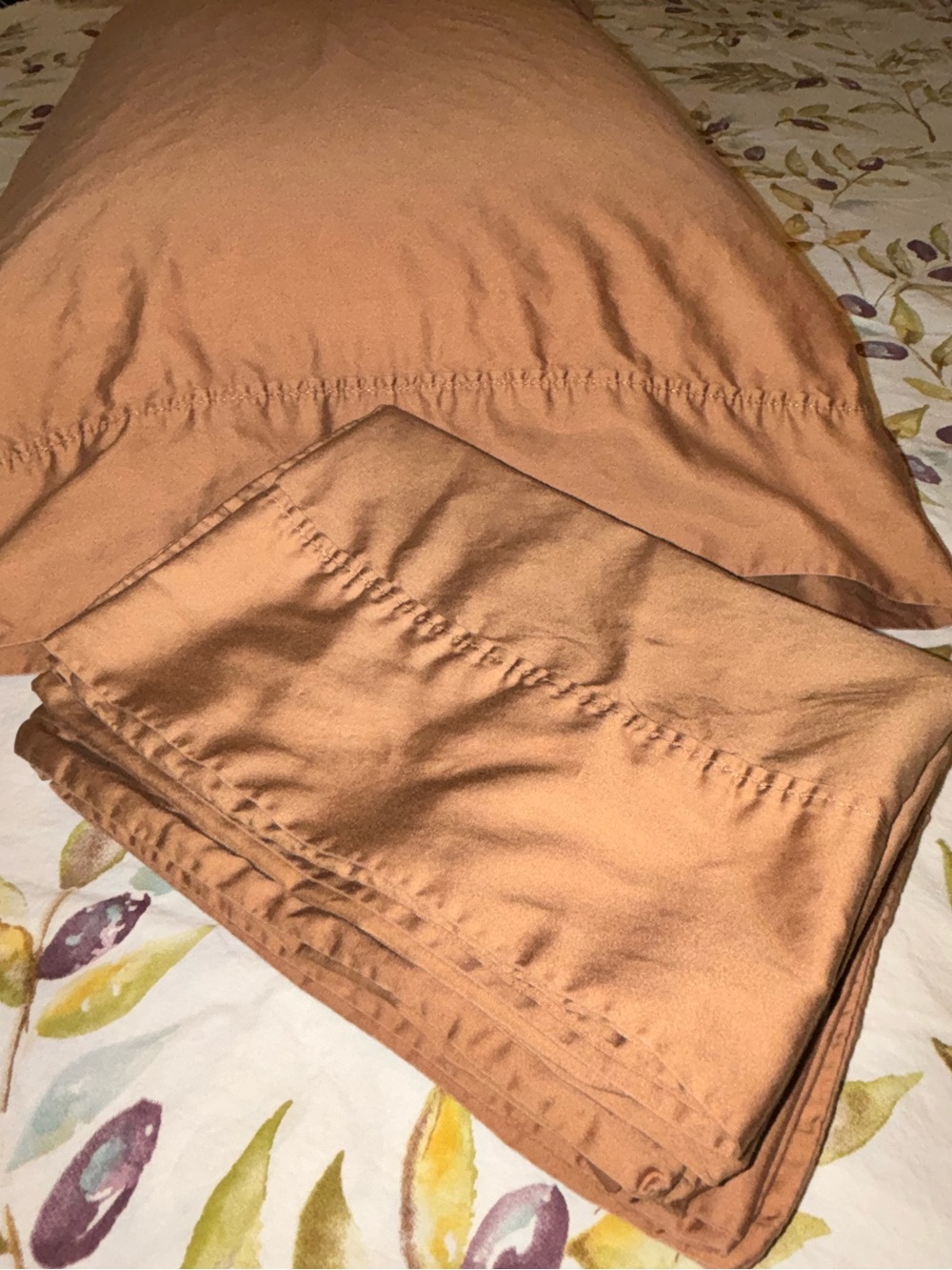 Lauren Ralph Lauren Home 4 Standard Pillowcases Brown Camel 100% Cotton Solid